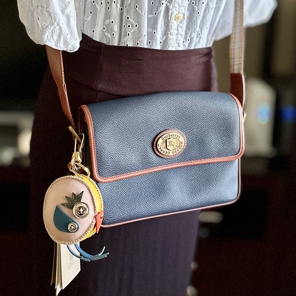 Burberrys Vintage crossbody with Bag Charm